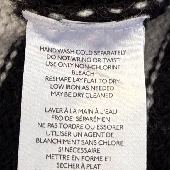 By Anthropologie open cardigan medium long oversized cream western black fringe - Picture 13 of 14